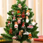 Christmas decorations, wooden boxes with wooden painted pendants, Christmas tree decoration pendants - Image 2