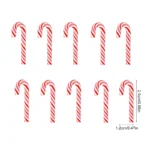 10/30/50Pcs Mini Candy Cane Christmas Decoration Red White Resin Candy DIY Crafts Xmas Pendant Navidad - Image 2