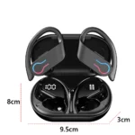 Wireless Earbuds with Earhooks Built-in Mic Headphones BT 5.3 Waterproof Headset for Sports Running Workout Gym - Image 6