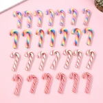 10/30/50Pcs Mini Candy Cane Christmas Decoration Red White Resin Candy DIY Crafts Xmas Pendant Navidad - Image 9