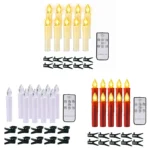 10PCS Candle Lights Battery Operated Christmas Tree Decor Christmas Tree Candles with Clips for Party/Holiday Decoration - Image 7