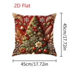 1pcs 2D Christmas Pillow Cover Xmas Party Decoration - Image 11