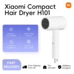 Xiaomi Compact Hair Dryer H101 Mijia 1600W Foldable 50M Negative Ions 15m/s Airflow Dual Heat and Speed Modes 220V With Adapter