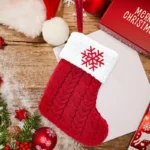 Christmas Socks Knitting Snowflake Letter Stocking Christmas Decoration - Image 6
