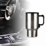 450ml Car Heating Cup Stainless Steel Electric In-car Travel Heating Cup 12V Heated Thermos Mug for Hot Water Tea Coffee Making - Image 4
