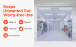SucceBuy 2mm Thickness Door Strip Curtain PVC Transparent Windproof Curtain Strip Screen for Walk in Freezers Coolers Warehouse - Image 9