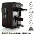 Universal Travel Adapter International All in One PD20W & QC18W Power Plug Wall Charger USB C Charging Ports for USA EU UK AU - Image 9
