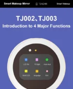 TENGMIR UV Smart Sunscreen Makeup Mirror Sunscreen detection mirror UV mirror sunscreen Testing Portable LED light makeup mirror - Image 7