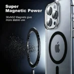 Original Metal Buttons Clear Phone Case For iPhone 16 15 14 13 17 Pro Max Plus Air 16e Clear For Magsafe Cases Cover - Image 5