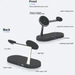 3 in 1 Wireless Charger Stand For iPhone 12/13/14/15/16/17 Fast Charging Station for Apple Watch 10 9 8 7 6 5 4 Airpods 2 3 Pro - Image 4