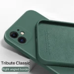 Luxury Liquid Silicone Shockproof Case for iPhone 17 11 12 13 14 15 Pro Max 7 8 15 Plus X XS XR Max Mini Back Soft Cover