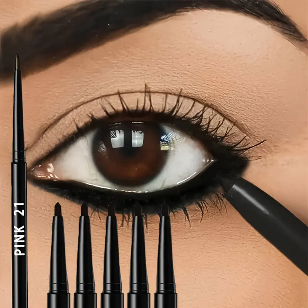 kf-S4f795f28d88b48d0b92f258cfc1173e5R 5-Pack Waterproof & Sweat-Proof Black Eyeliner Pencil -Long-Lasting, Smudge-ProofFor Bold Eye Makeup, EasyGlide Formula for Perf - Image 1
