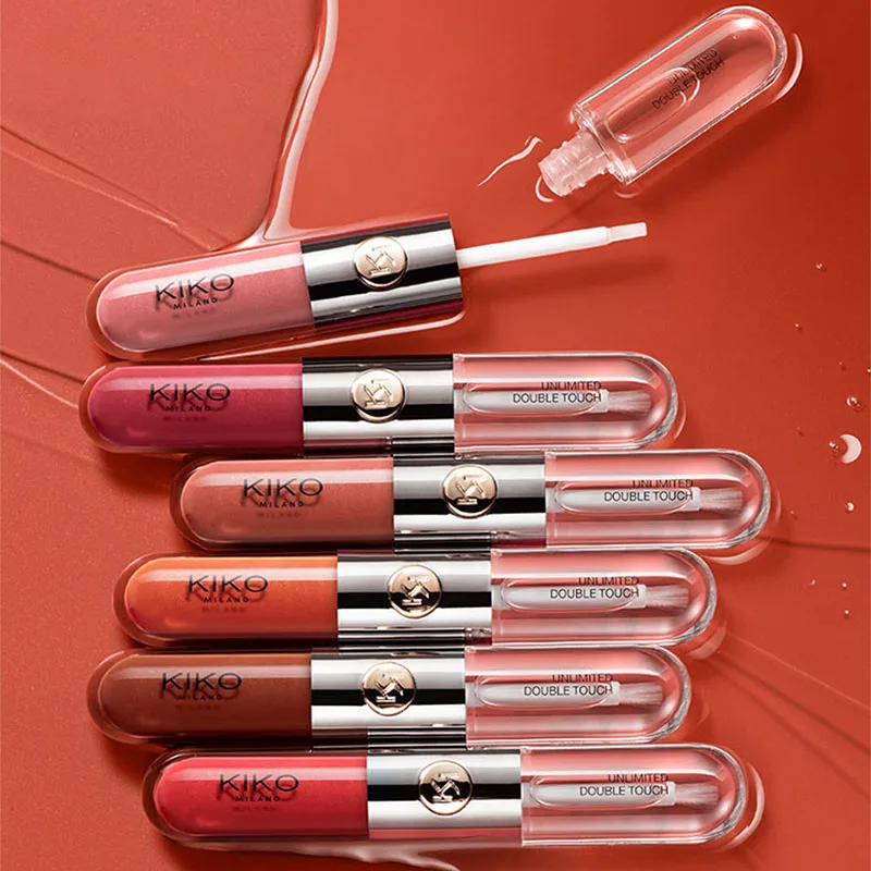 kf-S5870417f23c04323b7affce77cf56c1bd Hot Kiko Double Headed Lipstick Transparent Mirror Lip Gloss Non Fading Oil Sexy Rich Lip Gloss Milk Tea Bean Paste Naked Makeup - Image 1