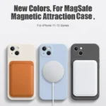 Magnetic Liquid Silicone Phone Case For iPhone 15 14 13 12 11 Pro Max Mini X XR XS 8 Plus SE For Magsafe Wireless Charging Cover - Image 3