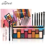 Essential Eye Makeup Set for Beginners Matte&Shimmer Eyeshadow Palette, Mascara, Eyebrow Pencil, Lip Eyeliner,Brush Tool Set Box - Image 35