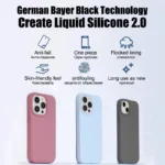 Luxury Liquid Silicone Case For iPhone 15 14 13 12 11 Pro Max Case For iPhone 13 12 mini X XR XS MAX 8 7 Plus Shockproof Cover - Image 4