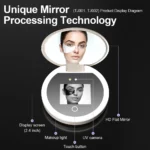 TENGMIR UV Smart Sunscreen Makeup Mirror Sunscreen detection mirror UV mirror sunscreen Testing Portable LED light makeup mirror - Image 4