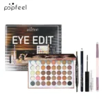 Essential Eye Makeup Set for Beginners Matte&Shimmer Eyeshadow Palette, Mascara, Eyebrow Pencil, Lip Eyeliner,Brush Tool Set Box - Image 3