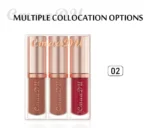 CmaaDu 3 Colour Lip Gloss Stick Set Make up Velvet Matte Lipstick Waterproof Long Lasting Non-stick Cosmetics Makeup For Women - Image 14