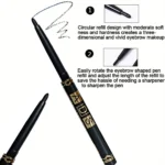 3PCS/9PCS Long-Lasting Waterproof Black Eyeliner Pencil -Smudge-Proof Sweat-Resistant for Bold Eye Makeup, ldeal Gift - Image 4