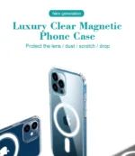 Original Clear Magsafe Magnetic Wireless Charging Animation Case For iPhone 16 15 14 13 12 11 Plus Mini Pro Max XS XR 7 8 Cover - Image 7