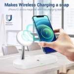3 in 1 Wireless Charger Stand For iPhone 12/13/14/15/16/17 Fast Charging Station for Apple Watch 10 9 8 7 6 5 4 Airpods 2 3 Pro - Image 8