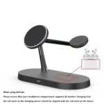 3 in 1 Wireless Charger Stand For iPhone 12/13/14/15/16/17 Fast Charging Station for Apple Watch 10 9 8 7 6 5 4 Airpods 2 3 Pro - Image 7
