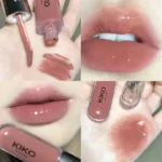 Hot Kiko Double Headed Lipstick Transparent Mirror Lip Gloss Non Fading Oil Sexy Rich Lip Gloss Milk Tea Bean Paste Naked Makeup - Image 3
