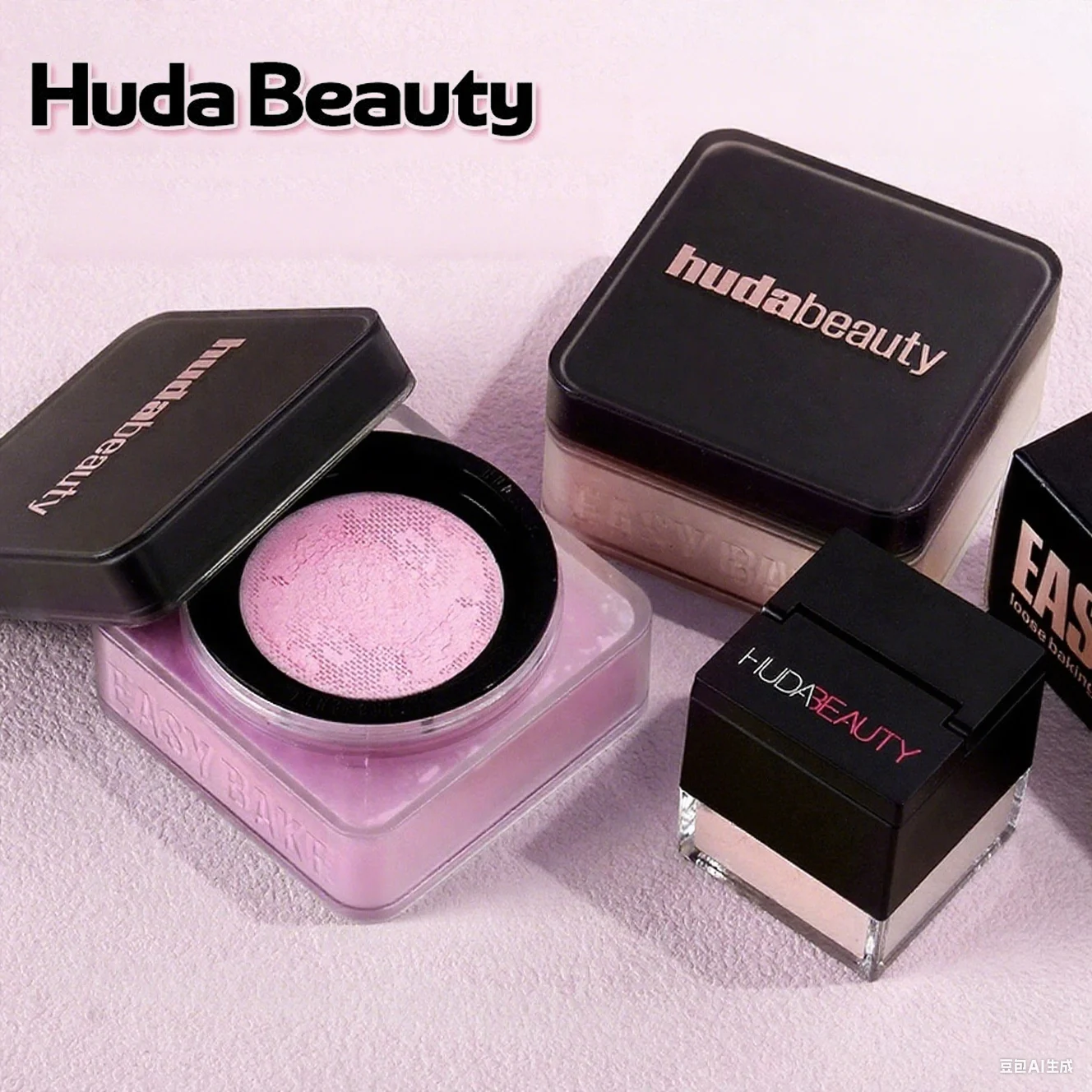 kf-S9c574dc72fd9416bb7f027e30865e6d8O Huda Beauty Delicate Setting Powder Lasting Without Shedding Makeup Control Oil Locking Moisture Create Zero Pore Base Makeup - Image 1