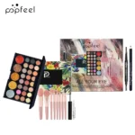 Essential Eye Makeup Set for Beginners Matte&Shimmer Eyeshadow Palette, Mascara, Eyebrow Pencil, Lip Eyeliner,Brush Tool Set Box - Image 84
