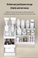 1pc White New Drawer Makeup Storage Box Dormitory Finishing Plastic Shelf Cosmetics Skin Care Dressing Table Desktop - Image 13