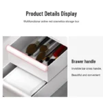 1pc White New Drawer Makeup Storage Box Dormitory Finishing Plastic Shelf Cosmetics Skin Care Dressing Table Desktop - Image 16