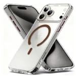 Original Metal Buttons Clear Phone Case For iPhone 16 15 14 13 17 Pro Max Plus Air 16e Clear For Magsafe Cases Cover - Image 18