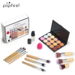 Essential Eye Makeup Set for Beginners Matte&Shimmer Eyeshadow Palette, Mascara, Eyebrow Pencil, Lip Eyeliner,Brush Tool Set Box - Image 19