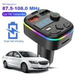 Hands Free Wireless Car Kit Car MP3 Player Bluetooth-Compatible 5.3 Support TF Card U Disk Cell Phone Charger Car FM Transmitter - Image 7