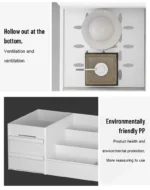 1pc White New Drawer Makeup Storage Box Dormitory Finishing Plastic Shelf Cosmetics Skin Care Dressing Table Desktop - Image 17