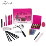 Essential Eye Makeup Set for Beginners Matte&Shimmer Eyeshadow Palette, Mascara, Eyebrow Pencil, Lip Eyeliner,Brush Tool Set Box - Image 53