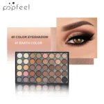 POPFEEL 40 Colors Eyeshadow Palette Long Lasting Easy Makeup Brown Eyeshadow Palette, Pink Eyeshadow Palette - Image 4