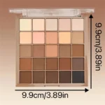 25 Color Eyeshadow Palette - Neutral Gray and Brown Earthy Tone, Coffee and Chocolate Style, Create a Multi-Functional Makeup Appearance That Naturally to Theate - Image 4
