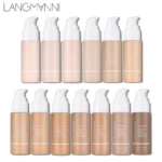 Langmanni 30ml Matte Face Foundation Cream Waterproof Oil Control Cover Base Concealer Liquid Foundation Makeup Cosmetics