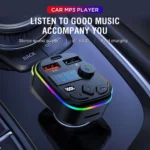 Hands Free Wireless Car Kit Car MP3 Player Bluetooth-Compatible 5.3 Support TF Card U Disk Cell Phone Charger Car FM Transmitter - Image 4