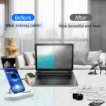 3 in 1 Wireless Charger Stand For iPhone 12/13/14/15/16/17 Fast Charging Station for Apple Watch 10 9 8 7 6 5 4 Airpods 2 3 Pro - Image 11