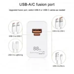 Original 88W USB Type C Fast Charger For HUAWEI MatePad Pura 70 80 Ultra P60 P50 Honor 400 200 Magic 7 6 Pro V5 PD Charger Cable - Image 4