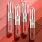 Hot Kiko Double Headed Lipstick Transparent Mirror Lip Gloss Non Fading Oil Sexy Rich Lip Gloss Milk Tea Bean Paste Naked Makeup - Image 6