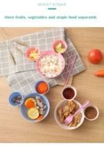 Cute Baby Plates with Dividers Dinner Plates Kids Bowl Tray Tableware Set Infant Feeding Children Divided Dinnerware BPA Free - Image 9