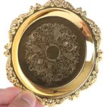 Silver Golden Iron Tray Glossy Plate for Decoration Ornaments Buffet Fruit Cake Party Supplies Dessert Sundries Storage Plates - Image 7