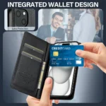 For iPhone 16 15 11 17 Pro Max Case Leather Wallet Flip Cover For iPhone 13 12 Mini Phone Case For iPhone 14 7 8 Plus XS XR case - Image 20