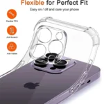 Luxury Shockproof Silicone Clear Phone Case For iPhone 17 16 15 14 13 12 11 Pro Max Mini X XR Xs 7 8 Plus Transparent Soft Cover - Image 2