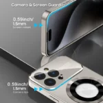 Luxury Glass Camera For Magesafe Magnetic Wireless Charge Case For iPhone 11 12 13 14 15 16 17 Pro Max Air Plus Shockproof Cover - Image 6