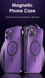 Metal Frame Phone Case For Iphone 17 12 14 15 16 13 Pro Max 16 15 Plus 17 Air Luxury Aluminum Magnetic PC Back Panel Phone Cover - Image 11
